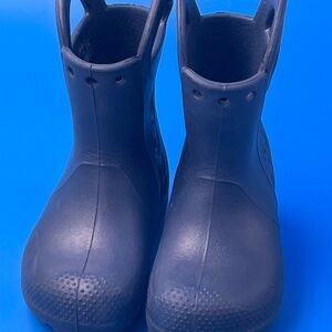 Crocs,  Kids Navy Blue Rain Boots